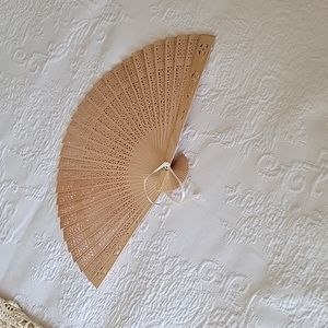 Vintage sandalwood Lazer cut fans